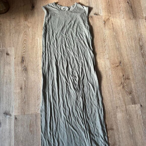 Buck Mason Light Green/Olive Maxi Dress Size M - Picture 1 of 4